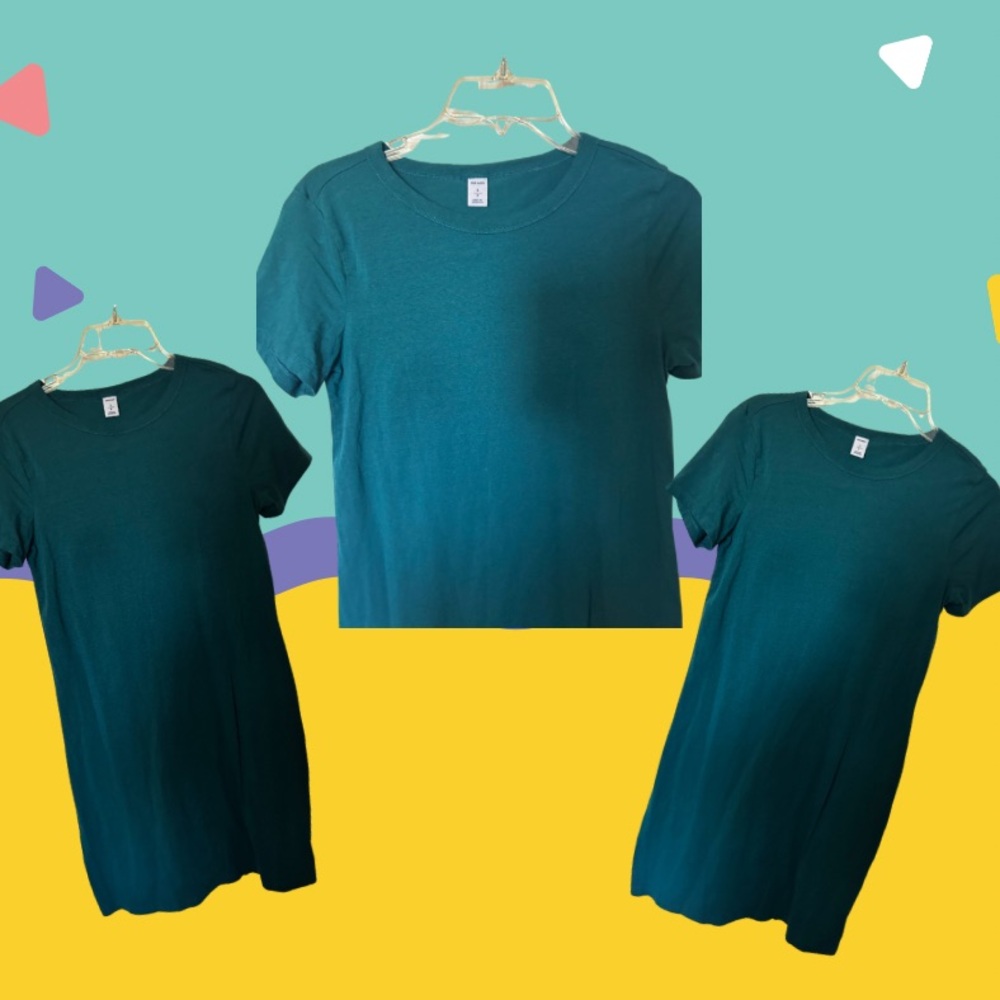 Junior Ladies Teal T-Shirt Dress